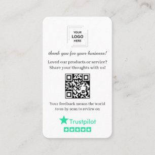 Trustpilot QR Bewertungs-Handout im Business-Stil Visitenkarte