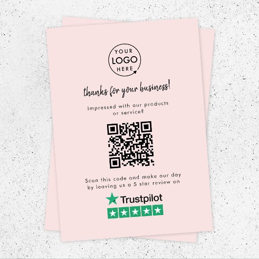 Trustpilot Reviews Business Review | Us Pink QR Begleitkarte