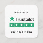 Trustpilot-Überprüfungen | Business QR Code Minima Quadratische Visitenkarte (Vorderseite)