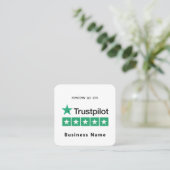 Trustpilot-Überprüfungen | Business QR Code Minima Quadratische Visitenkarte (Stehend Vorderseite)