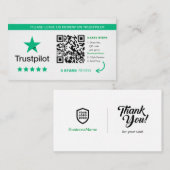 Trustpilot-Überprüfungen | Business QR Code Vielen Visitenkarte (Vorne/Hinten)