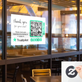 Trustpilot-Überprüfungen | Business Review Link QR Fensteraufkleber