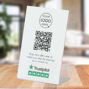 Trustpilot-Überprüfungen   Business Review Link QR Sockelschild
