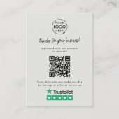 Trustpilot-Überprüfungen | Business Review Us Gray Begleitkarte (Vorderseite)