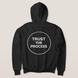 TrustTheProcess Minimalist Kreis-Typografie Frauen Hoodie