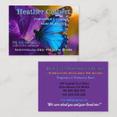 Trusty Blue Butterfly Professional Caregiver  Visitenkarte (Vorne/Hinten)