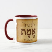 TRUTH EMET Hebrew-Tasse Tasse (Links)