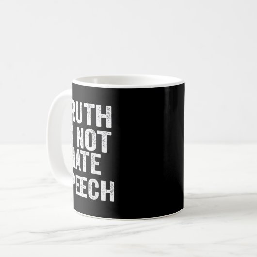 Truth Is Not Hate Speech Kaffeetasse (Vorderseite Links)