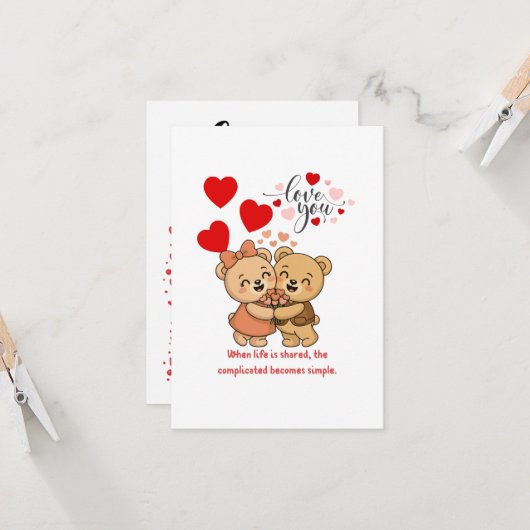 truth love card karte (Vorderseite/Rückseite Beispiel)