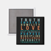 Truth Love Empathy Self Awareness Insrational Word Magnet (Vorderseite/Rückseite)