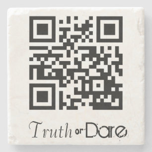 Truth oder Dare QR Code Gaming Stone Untersetzer
