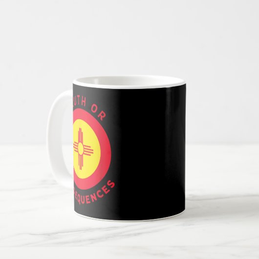 Truth Or Consequences New Mexico Nm Flag Zia Souve Kaffeetasse (Vorderseite Links)