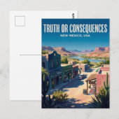 Truth or Consequences USA Postkarte (Vorne/Hinten)