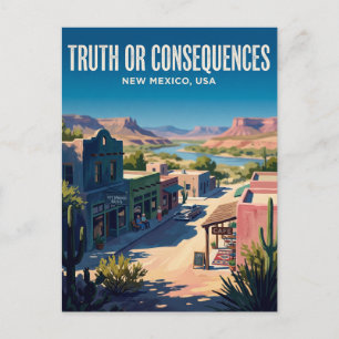 Truth or Consequences USA Postkarte