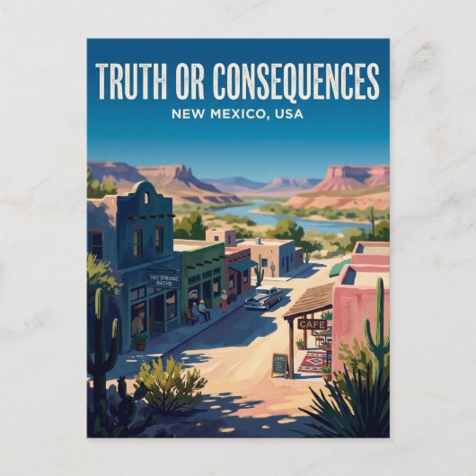Truth or Consequences USA Postkarte (Vorderseite)