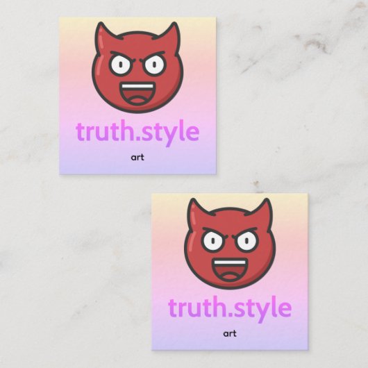 truth style quadratische visitenkarte (Vorne/Hinten)