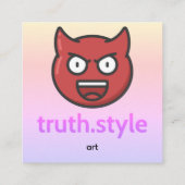 truth style quadratische visitenkarte (Rückseite)