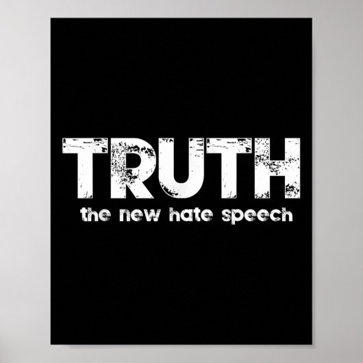 Truth The New Hate Speech Funny Quote Poster (Vorne)