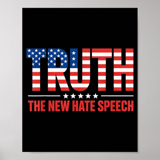 Truth The New Hate Speech Litical Correctness Usa Poster (Vorne)
