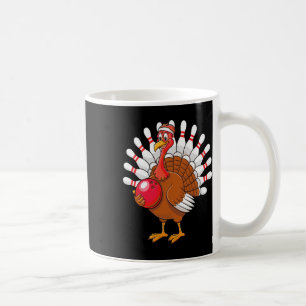 Truthahn Bowling Pin Matching Team zum Erntedankfe Kaffeetasse