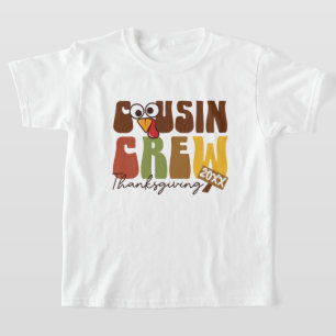 Truthahn Cousin Crew - Süße Familie Thanksgiving T-Shirt