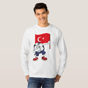 Truthahn Dabbing Fußball T-Shirt