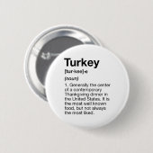 Truthahn Definition Spaß Erntedankfest Essen Kostü Button (Vorne & Hinten)