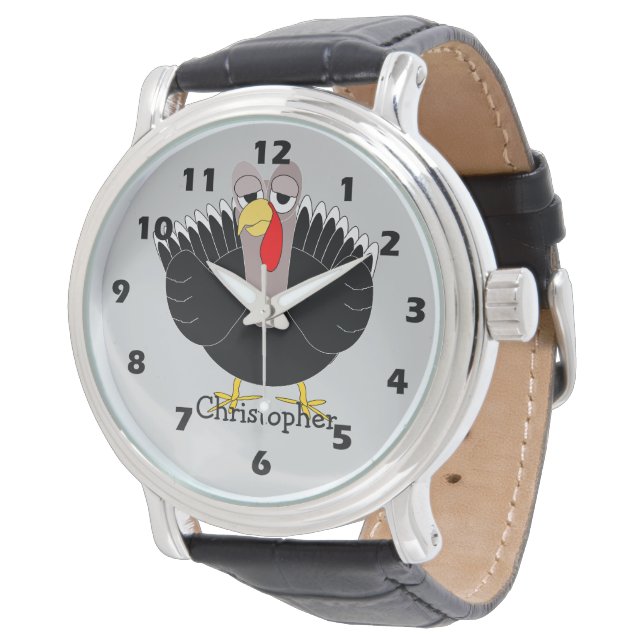 Truthahn-Design Armbanduhr (Schrägansicht)