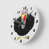 Truthahn-Design Runde Wanduhr (Winkel)