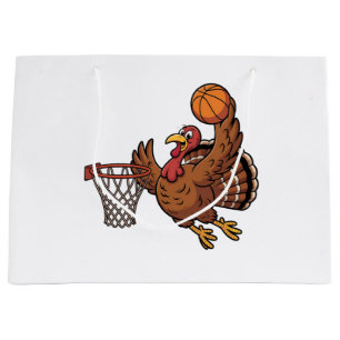 Truthahn-Dunking-Basketball-Sport-Erntedankfest-Fa Große Geschenktüte