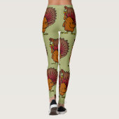 Truthahn-Erntedank-Tagesernte-Leggings Leggings (Rückseite)
