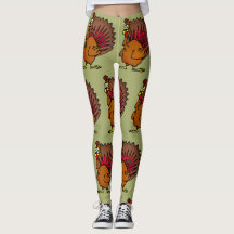 Truthahn-Erntedank-Tagesernte-Leggings
