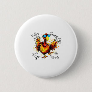 Truthahn Erntedankfest Gobbletill You Wobble Herbs Button