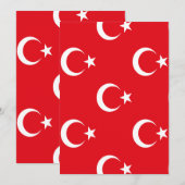 Truthahn-Flagge Save The Date (Vorne/Hinten)