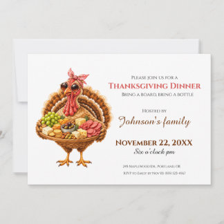 Truthahn-Fleischwaren Thanksgiving-Dinner Karte