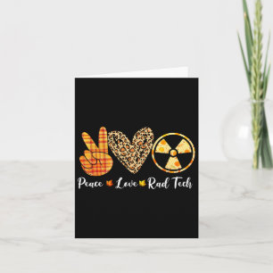 Truthahn Frieden Liebe Rad Tech Herbst Thanksgivin Karte