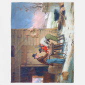 Truthahn für Weihnachten vorbereiten Francis Edmon Fleecedecke (Vorderseite)