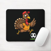 Truthahn Fußball Thanksgiving Truthahn spielt Fußb Mousepad (Mit Mouse)