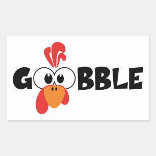 Truthahn-Gesicht-Gackersticker Rechteckiger Aufkleber