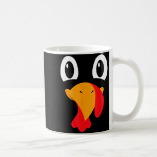 Truthahn Gesicht Kinder Lustiger Halloween Thanksg Kaffeetasse