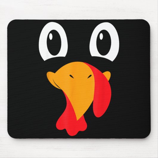 Truthahn Gesicht Kinder Lustiger Halloween Thanksg Mousepad (Vorne)
