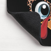 Truthahn Gesicht Leopard Stirnband Thanksgiving Pi Mousepad (Ecke)