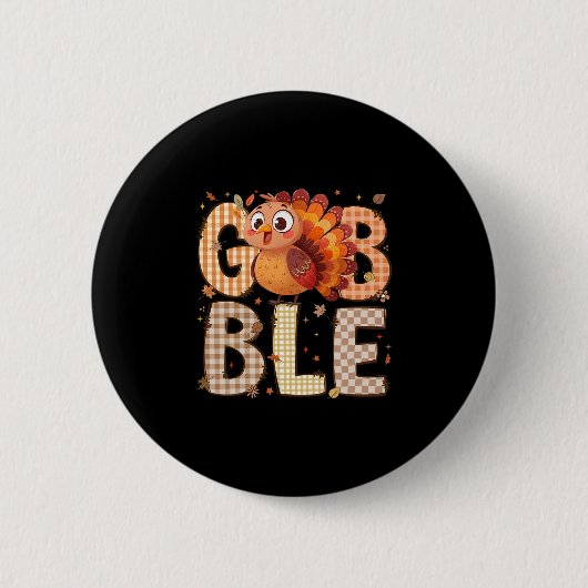 Truthahn-Hahn Coquette Frohe Thanksgiving Männer Button (Vorderseite)
