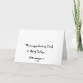 Truthahn-im Flug Karte (Rückseite)