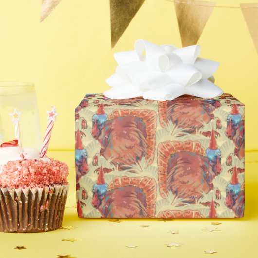 Truthahn im Stroh Geschenkpapier (Geburtstagsparty)
