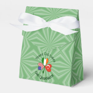Truthahn Irland USA Kleeblatt Flagge Personalisier Geschenkschachtel