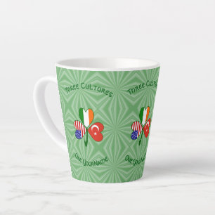 Truthahn Irland USA Kleeblatt Flagge Personalisier Milchtasse