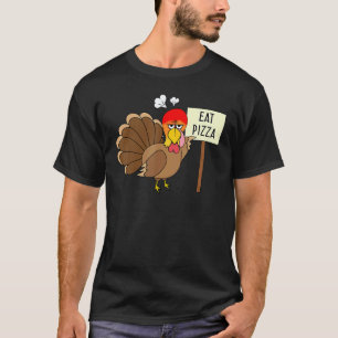 Truthahn Isst Pizza Erwachsener Vegan Kinder Lusti T-Shirt