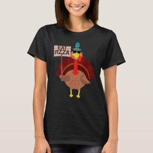 Truthahn isst Pizza Erwachsener Vegan Kinder Lusti T-Shirt