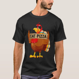 Truthahn isst Pizza Erwachsener Vegan Kinder Lusti T-Shirt